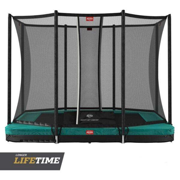 Trampolin springen Fun hüpfen InGround Flatground Sprungtuch Bodentrampolin Sicherheitsnetz ovales Tramolin rechteckiges Tramolin rundes Trampolin